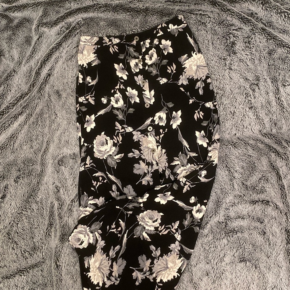 Black and White 90s Maxi Skirt